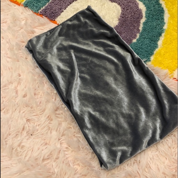 Blue Velvet Tube Top - Picture 2 of 3